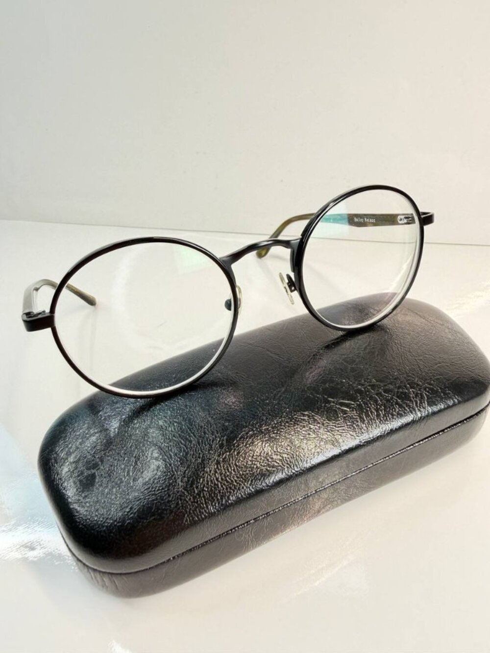 Bailey Nelson Boyer Round Eyeglasses – Black / Olive